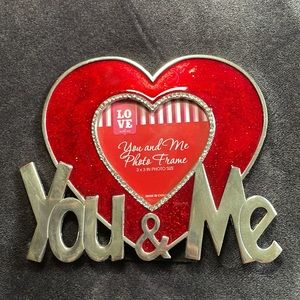 You Me Red Heart Picture Frame